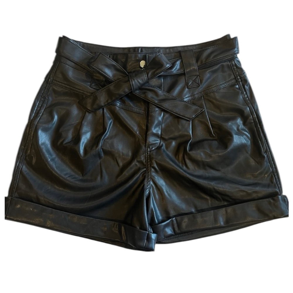 Pleather Feaux Leather Women’s Shorts Size Md